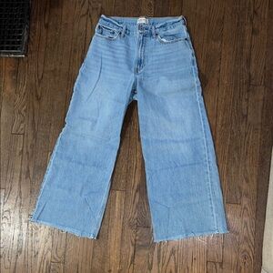 Abercrombie the crop wide leg high rise Jean